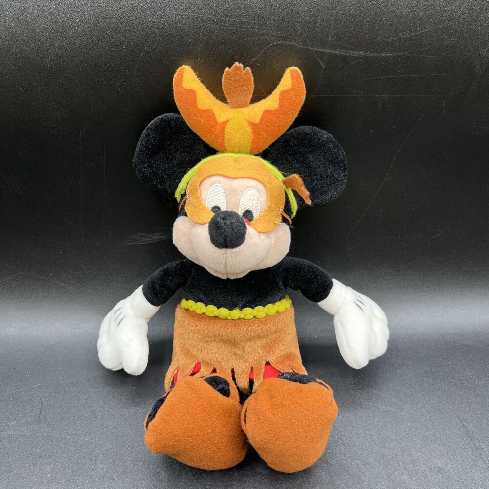 Walt Disney World Tribal Mickey Mouse 10" Plush Stuffed Toy, Limited Ed.